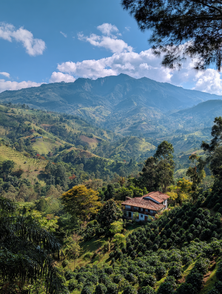 Finca Mastelo at 1,550 masl, Anolaima, Cundinamarca — volcanic soil and Andean mist
